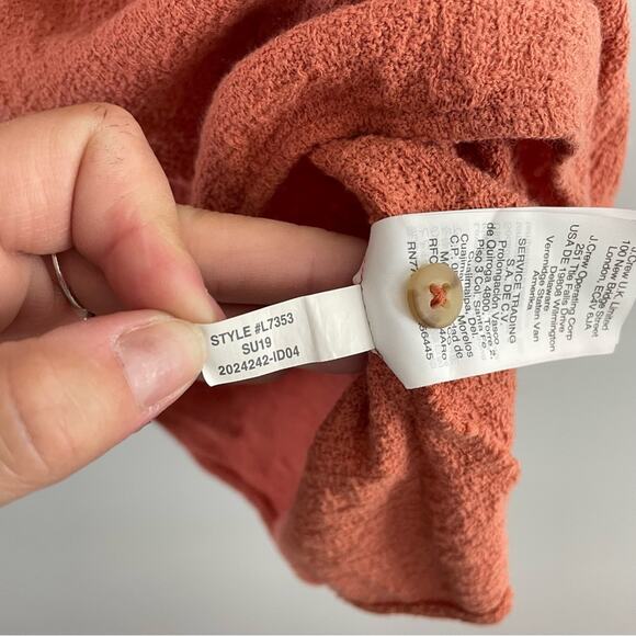 Madewell | Women’s Texture & Thread Tiered-Sleeve Top Layers Rusty Orange Fall S - Picture 6 of 11